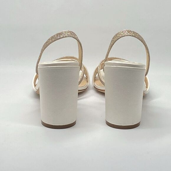 Jimmy Choo Plum Satin & Glitter Slingback Sandals size 39 - Picture 8 of 13